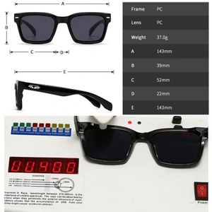 Gafas de Sol Retro Personalizadas con Logotipo, con Remaches, para Hombre y Mujer, Protección UV400, Diseño Cuadrado con Estampado de Leopardo - Product Image 5