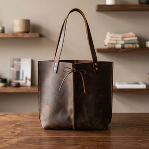 BS INTERNATIONAL Bolso de Mano de Cuero Genuino Estilo Vintage, Suave, Duradero, Gran Capacidad, con Cierre, Impermeable, Ecológico, Casual y de Lujo - Product Image 3