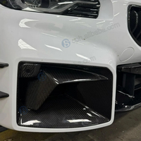 Grilles de ventilation avant en fibre de carbone préimprégnée personnalisées pour BMW G87 M2, garnitures de calandre en maille pour pare-chocs avant en carbone avec aérateurs de phares antibrouillard
