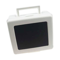 Boîte en plastique rétro personnalisée avec poignée de transport, étui externe Portable pour boîte à déjeuner et transport de bouteilles