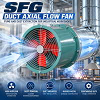 Ventilateur axial industriel pour l'extraction des fumées et des poussières, ventilateur de conduit tubulaire, boîtier en acier 380V pour les acheteurs de projets