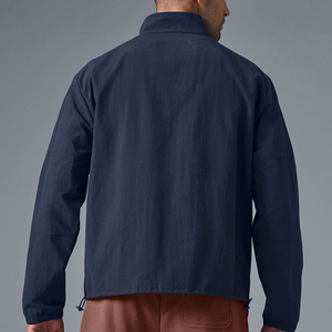 Nuovo arrivo polsini elasticizzati Pullover leggero da uomo in Nylon 100% 1/4 felpe <span class=keywords><strong>Zip</strong></span> con <span class=keywords><strong>tasche</strong></span> con cerniera - Product Image 3