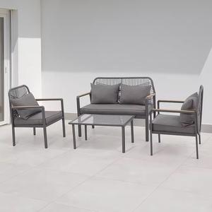 <span class=keywords><strong>Set</strong></span> Divano <span class=keywords><strong>da</strong></span> Esterno in Rattan 4 Pezzi con Cuscini Impermeabili per Tutte le Stagioni - Product Image 3