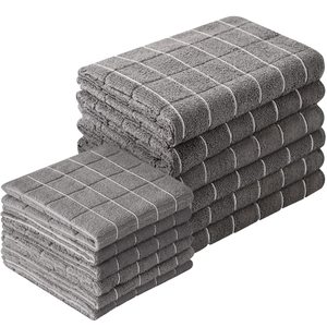 Paños de Cocina de Microfibra Grises a Rayas, Juego de Paños Rectangulares para Limpiar Platos y Tazas - Product Image 1