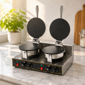 Máquina Eléctrica para Hacer Conos de Helado de Doble Cabezal, Máquina Comercial para Hacer Conos de Helado para Heladería - Product Image 1
