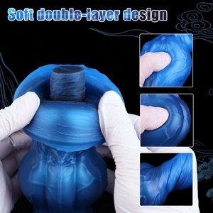 Dildo Anal Wolf de 8.46 Pulgadas para Principiantes, Pene de Doble Capa con Nudo Grande y Ventosa, Masturbador Anal y Vaginal de Silicona Líquida para Hombre y Mujer - Product Image 4