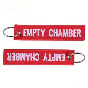 Porte-clés brodé Red EMPTY CHAMBER, cordon tactique de sécurité pour armes à feu, idéal pour le stand de tir, l'EDC <span class=keywords><strong>et</strong></span> les cadeaux promotionnels - Product Image 4