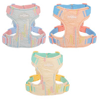 Nouvelle laisse pour animaux de compagnie en polyester, motif dessin animé en gaze bulle, sac à dos pour chiot, harnais de poitrine pour chien style coréen, respirant pour la marche, pour chat
