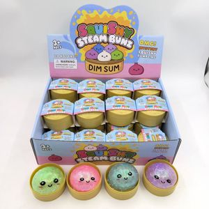 Squishy Glitter Dumpling Sensory Toys Steamed Bun Squishy Stress Relief Fidget Easter Gifts Anxiety Relief <b>Squeeze</b> Toys - Product Image 1