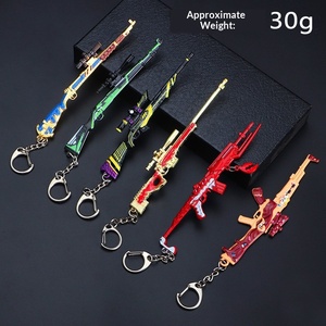 Set de Llaveros de Juego, Estilo AKM AWM, Mini Modelo de Pistola de Metal, Llavero de Aleación de Zinc, Colgante de Rifle de Francotirador, Regalo <span class=keywords><strong>para</strong></span> Fanáticos de los Juegos - Product Image 2