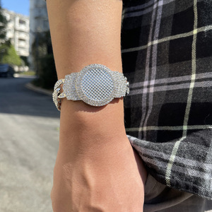 DUYIZHAO nuevo Iced Out Hip Hop hombres joyería Miami cubano cadena reloj pulsera para club nocturno calle rapero joyería de moda - Product Image 3