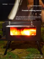 Poêle à bois moderne en acier au carbone pour le camping et le barbecue, poêle à charbon à économie d'énergie, utilisation toute saison