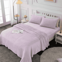 Ensemble de draps en velours polaire doux en peluche de haute qualité pour l'hiver