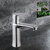 Robinet de lavabo à bec unique moderne à trou unique avec noyau en céramique et robinet mélangeur à débit contrôlé, vente en gros, logo personnalisé