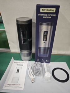 Nueva Cafetera Espresso Portátil con Pantalla LED, Autocalentamiento, Funciona con Batería, para Viajes, Campamentos, Gimnasio, con Logotipo Personalizado - Product Image 5