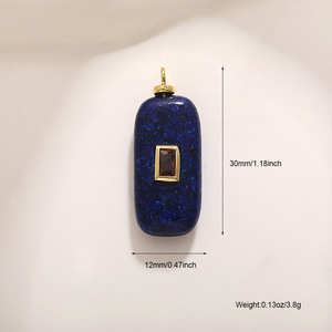 Accessori Fai-da-Te Transfrontalieri, Ciondolo in <span class=keywords><strong>Pietra</strong></span> Naturale, Agata, Turchese per Orecchini e Collane da Donna - Product Image 6