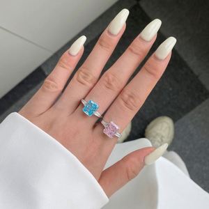 Hot Sell S925 <b>Silver</b> 4ct Rectangle Eternity Band 5A 8A Cubic Zirconia Halo Promise Engagement Wedding Stainless Steel <b>Ring</b> <b>Men</b> - Product Image 6