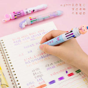 Pena Kawaii Multiwarna 10-in-1 Pena Bolpoin Dinosaurus Lucu dengan Tinta Beragam untuk Anak-anak Hadiah Menyenangkan untuk Ulang Tahun - Product Image 3