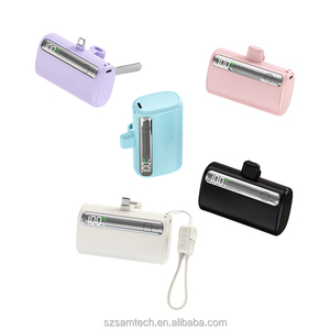 Batteries externes <span class=keywords><strong>Samtech</strong></span> 3C 22,5W à charge rapide 10000mAh avec support de téléphone et fonction cordon de cou / Chargeur portable 60W - Product Image 5