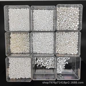 Perla plana de forma Barroca de <span class=keywords><strong>8mm</strong></span> artesanal de Corea del Sur, Perla de imitación de forma irregular para joyería, accesorio de perlas sueltas - Product Image 1