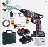 Pistola de Lavado a Presión Inalámbrica, Pistola de Agua Recargable Portátil para Limpieza de Autos y Jardines