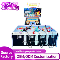 Machine de tir d'arcade Magic Dragon Corps pour 3 joueurs, simulateur de jeu à monnayeur en métal avec écran LCD HD 65 pouces, anglais/espagnol