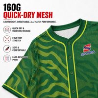 Jersey Baseball Custom Grosir Motif Garis Bergelombang Cepat Kering Bernapas Kancing Depan Poliester Sublimasi Seragam Tim Atasan