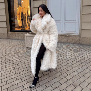 <span class=keywords><strong>Manteau</strong></span> long en fausse fourrure tendance pour <span class=keywords><strong>femme</strong></span>, automne-hiver, coupe ample, manches longues, <span class=keywords><strong>manteau</strong></span> d'extérieur, <span class=keywords><strong>manteau</strong></span> en fourrure blanche - Product Image 4