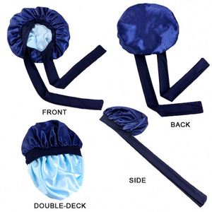 Bonnet de Nuit en Satin Double Couche Nouveau Style avec Lien Réglable pour Usage Quotidien et Extérieur, Adapté aux 4 Saisons - Vente en Gros - Product Image 3