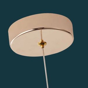 客厅圆形餐厅亚克力电镀金属家居装饰天花板现代照明侧床复古吊灯 - Product Image 5