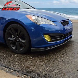 เหมาะสำหรับ Hyundai Genesis Coupe 2010-2012 สปอร์ต สไตล์ สเกิร์ตกันชนหน้า สีดำดิบ - Product Image 3