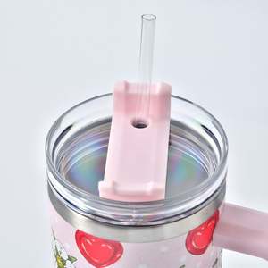 Vasos Personalizados para Regalo de San Valentín, Transferencias DTF con Diseño de Corazón, Vaso Sublimado de 40oz con Asa, Envío desde Almacén en EE. UU. - Product Image 5