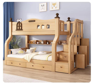 Letto <span class=keywords><strong>a</strong></span> castello in legno massello <span class=keywords><strong>per</strong></span> dormitorio studentesco, letto <span class=keywords><strong>a</strong></span> due piani <span class=keywords><strong>per</strong></span> due bambini in camera da letto - Product Image 5
