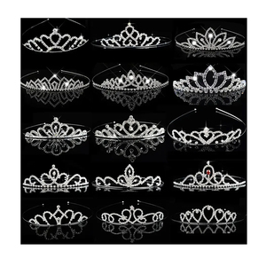 Diadèmes <span class=keywords><strong>de</strong></span> concours <span class=keywords><strong>de</strong></span> beauté en cristal, coiffes personnalisées pour fêtes, couronnes d'anniversaire pour enfants - Product Image 1