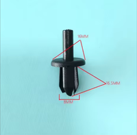 Nouvelles attaches à rivets extensibles en nylon noir haute résistance, type poussoir, longueur de tige 16,5 mm, lot de 50 pièces, pour pare-chocs et ailes automobiles