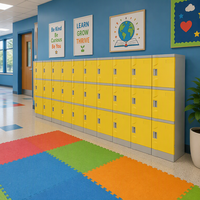 Casiers scolaires en plastique ABS avec bancs, modernes, 6 portes, serrure électronique, démontables, portables, écologiques, étanches