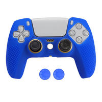 Coque en silicone antidérapante pour manette PS5, protection de la coque, résistante à la transpiration, revêtement en caoutchouc souple pour accessoires de manette