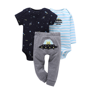 Ropa de Bebé de Algodón para Bebés y Niños Pequeños, Unisex, Bonita, a la Moda, Conjunto de 3 Piezas - Product Image 3