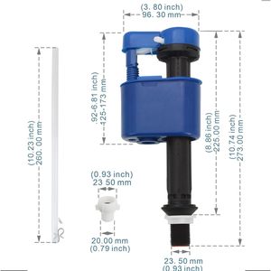 Ensemble de remplacement de vanne de remplissage pour toilettes légères, pièce de réparation de vanne de chasse d'eau pour réservoir de toilettes avec installation rapide - Product Image 3