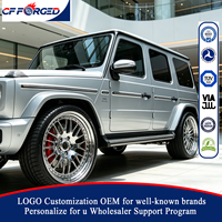 CF Vente Flash Jantes en Alliage Forgé Poli Chrome 22 Pouces 5x130 à Profil Profond pour Mercedes Benz G63 AMG SUV de Luxe