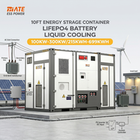 Contenedor de Almacenamiento de Energía Solar de 100kW 215kWh 300kW 699kWh con Batería LiFePO4 BESS y Refrigeración Líquida para Sistemas Híbridos y Fuera de la Red