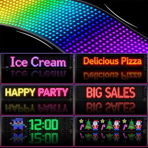 Letrero LED con Control por Aplicación, Flexible, Programable por USB, Mensaje Desplazable Personalizado, Letreros para Tiendas de Automóviles, Pantalla Digital, Panel de Matriz LED - Product Image 4