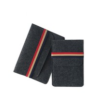 Hot Sell Sac d'ordinateur portable en feutre personnalisé Motif personnalisé avec stockage de câble de données