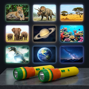 ไฟฉายโปรเจคเตอร์เล่านิทานสำหรับเด็ก ของเล่นฉายภาพก่อนนอนพร้อมสไลด์การ์ตูน ของเล่นเสริมการเรียนรู้สำหรับเด็กอายุ 3 ปีขึ้นไป - Product Image 1