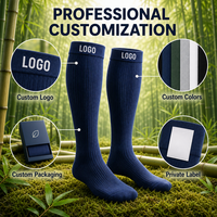 Chaussettes de sport en fibre de bambou écologiques à compression graduée pour le soutien des jambes lors de la course et du cyclisme