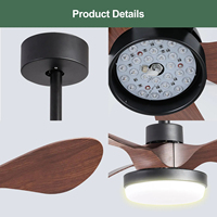 Ventilador de Techo Pequeño de 36 Pulgadas con Luz LED Regulable CCT, Silencioso para Dormitorio y Cocina