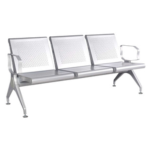 Sillas de Espera Yu Min, Asientos de Acero en Fila con Reposabrazos, para Uso en Hospitales al Aire Libre, Cojín de PU Rojo, Azul, Verde, Negro, AQ302 - Product Image 2