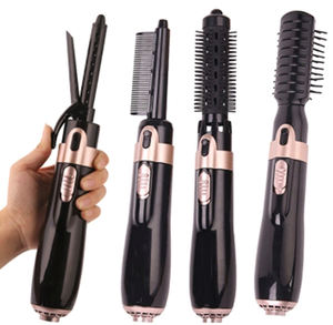 Secador de Pelo Profesional Multifunción con Cepillos Intercambiables, Rizador Automático y Peine para Salón - Product Image 1