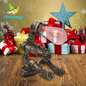 Lampe de table/bureau LED style <span class=keywords><strong>steampunk</strong></span> vintage en fonte, décorations, cadeaux d'anniversaire et du Nouvel An - Product Image 2