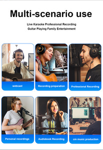 Tarjeta de Sonido Externa Compacta Profesional USB, Interfaz de Audio Compatible con PC sin Necesidad de Controladores para Transmisión en Vivo, Karaoke y Música - Product Image 6